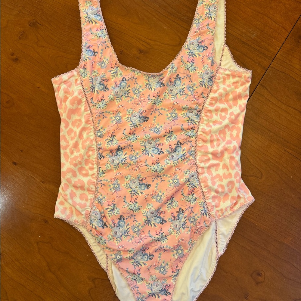 Loveshackfancy Mikkel One Piece, Coral Reef Pink - Coral Reef Pink / Medium View 4
